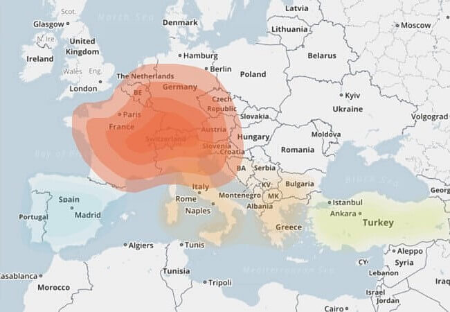 Carte origine ethnique Myheritage